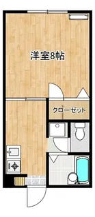 道場ハイツ D棟【202号室】の間取り