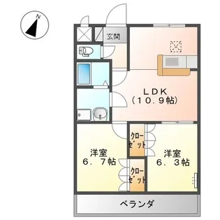グリーン・パレス【1階】の間取り