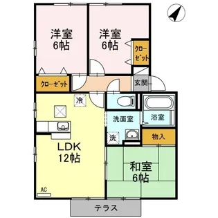 アベニュー殿山【1階】の間取り