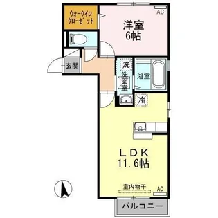 アガパンサスA【201号室】の間取り