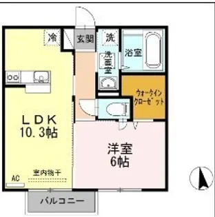 アガパンサスA【202号室】の間取り
