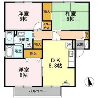 ヴェルドミールMASA【1階】の間取り