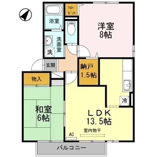 アメニティ殿山A【2階】の間取り