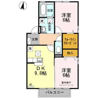 プロシードKⅡ【101号室】の間取り