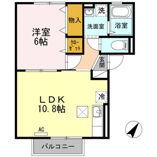 フロレスタF【101号室】の間取り