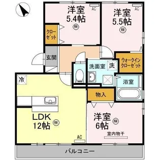 デア ブリッツ【301号室】の間取り