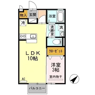 カレッツァK【1階】の間取り