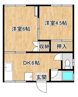 コーポサンクス【202号室】の間取り