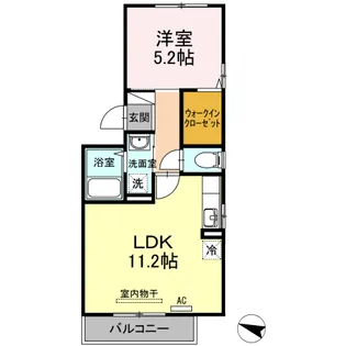 デア ラウム【201号室】の間取り
