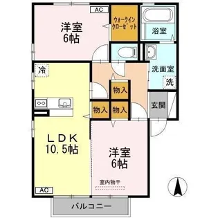 クローバーM【2階】の間取り