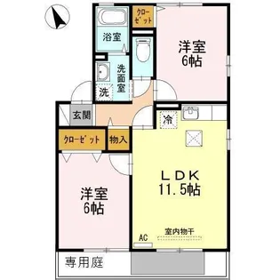 リバティハウス【1階】の間取り