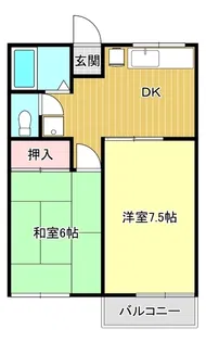 メゾンヤバラ【202号室】の間取り