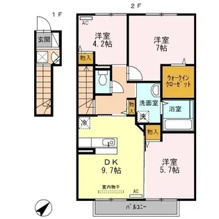リアン【2階】の間取り