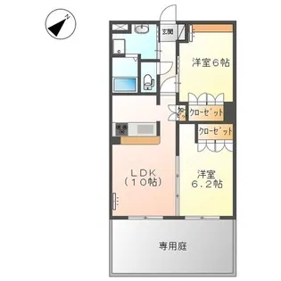 メゾン・ド・ヴェルジュ【1階】の間取り
