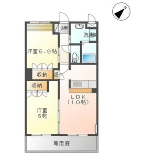 コーポ プロキオン【1階】の間取り