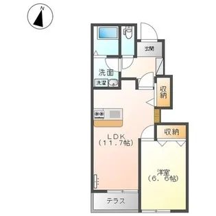 エトワール吉敷Ⅱ【105号室】の間取り