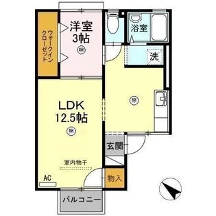 ボヌールM【101号室】の間取り