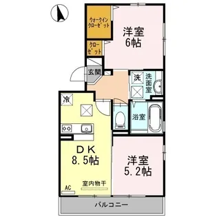 サンストロベリーAB【B101号室】の間取り