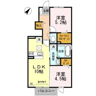 オルテンシア【1階】の間取り