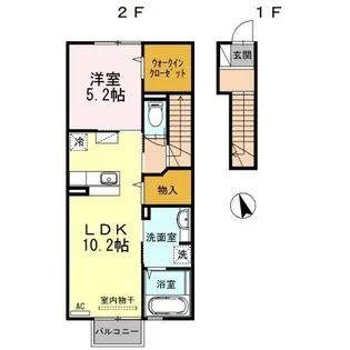 ボナール A棟【2階】の間取り