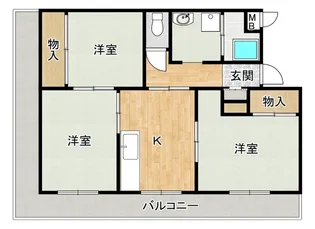 石山ハイツ【305号室】の間取り
