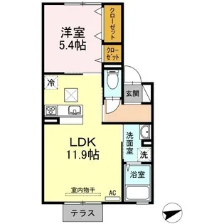 コレット【102号室】の間取り