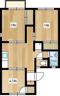 コーポ松下A・B【A3号室】の間取り