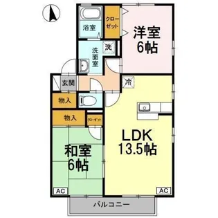 ウィルモア床波 B棟.【2階】の間取り
