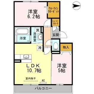 ドゥマンソレーユ.【305号室】の間取り