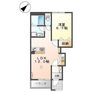 グランダー江頭【103号室】の間取り