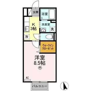 パストラル・コンフォート.【206号室】の間取り