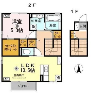 カーサフェリーチェ.【2階】の間取り