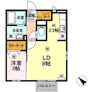 ハイマート小串【203号室】の間取り