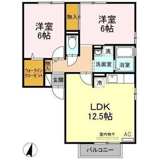 グランシャリオ【203号室】の間取り