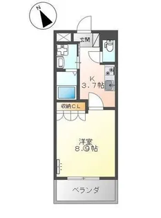 メゾン ラメール【202号室】の間取り
