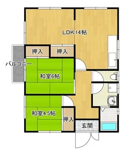 山口県宇部市中野開作【一戸建】の間取り