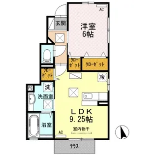 コンフォール【102号室】の間取り