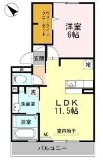 フェリックス【303号室】の間取り