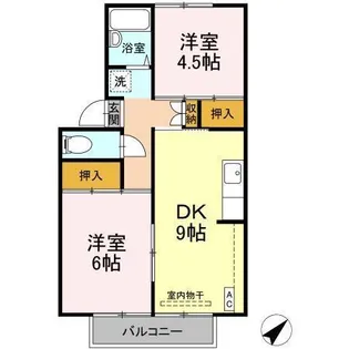 プレジールみよし【201号室】の間取り