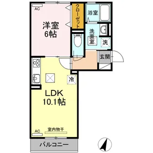 ヴィラ 一の坂【103号室】の間取り