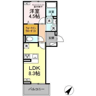 ポポンタ ミュー【1階】の間取り