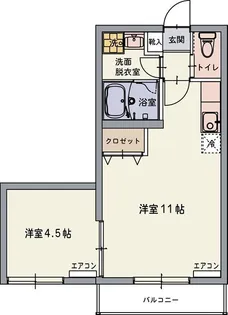 ラテラスⅠ【201号室】の間取り