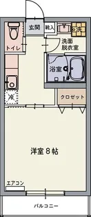 ラテラスⅢ【203号室】の間取り