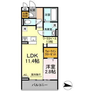 ソンシール新山口【202号室】の間取り