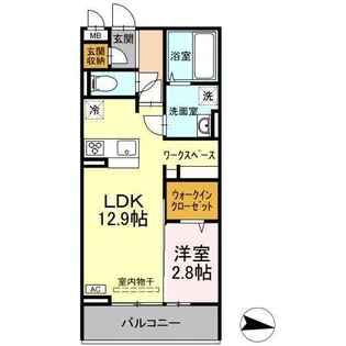 ソンシール新山口【205号室】の間取り