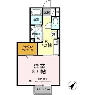 シャイン リーフ 山口 A棟【103号室】の間取り