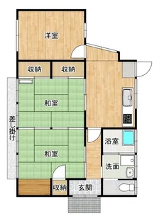 山口県山口市大内千坊1丁目【一戸建】の間取り
