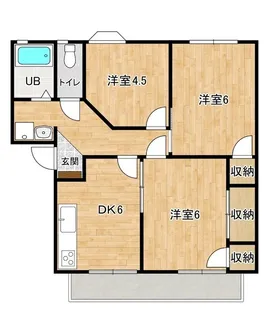 メゾン若草【202号室】の間取り