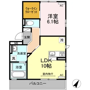 サウスコートS A・B棟 A棟【301号室】の間取り
