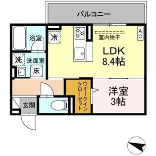 ディアライズ春日町 A棟【1階】の間取り